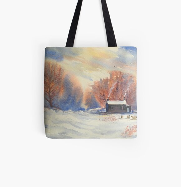 Winter Walk All Over Print Tote Bag