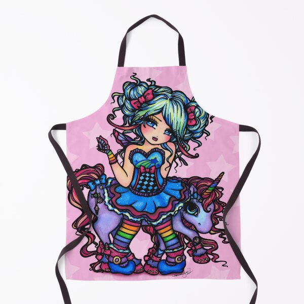 Item preview, Rainbow Pop Princess Girl with Unicorn Fantasy Art designed and sold by hannahlynnart.