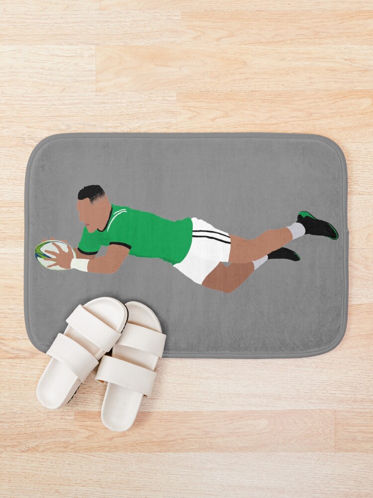 Thumbnail 1 of 6, Bath Mat, Rugby Try designed and sold by FeanorDesigns.