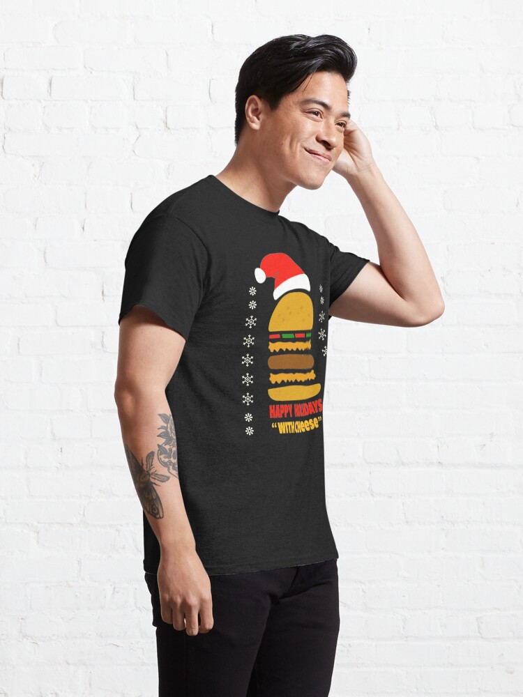 happy holidays with cheese t shirt samuel jackson