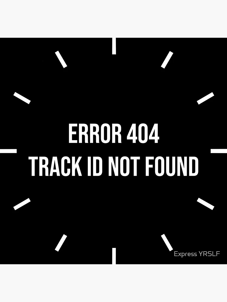 Thumbnail 4 of 4, Clock, Error 404 - Track ID Not Found designed and sold by Express YRSLF.
