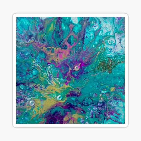 Artikel-Vorschau von Muster aus flüssigem Acryl (mit Glassteinen im Bild), designt und verkauft von Doris Thomas.