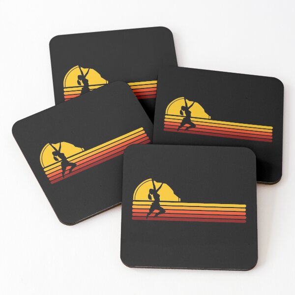 Item preview, Woman Bouldering Rock Climbing - Yellow Sunset designed and sold by HeatherPore.