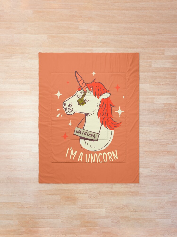 Alternate view of I'm a unicorn Comforter