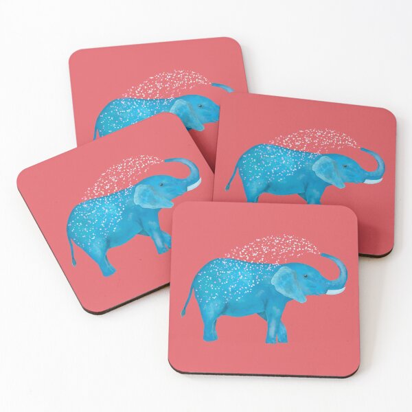 Item preview, Whimsical Happy Blue Elephant  designed and sold by OstarasAttic.