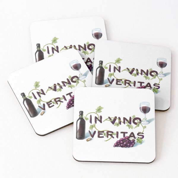 Aperçu de l'œuvre Slogan latin In vino veritas créée et vendue par Shoshina.
