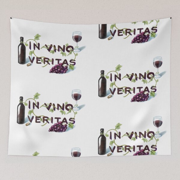 Aperçu de l'œuvre Slogan latin In vino veritas créée et vendue par Shoshina.