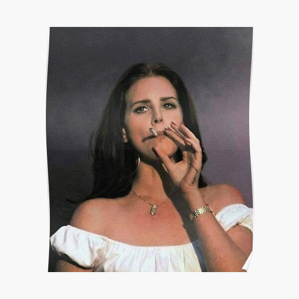 Smoking Girls Lana Vintage Poster