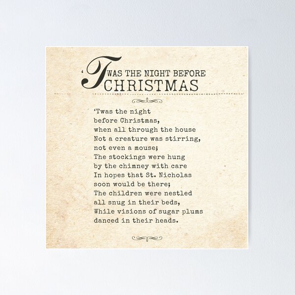 Item preview, Twas The Night Before Christmas Poem designed and sold by CreativeEmpires.