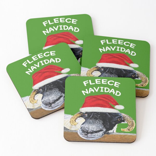 Item preview, Fleece Navidad Christmas Sheep Ewe Feliz Navidad designed and sold by IslesArt.