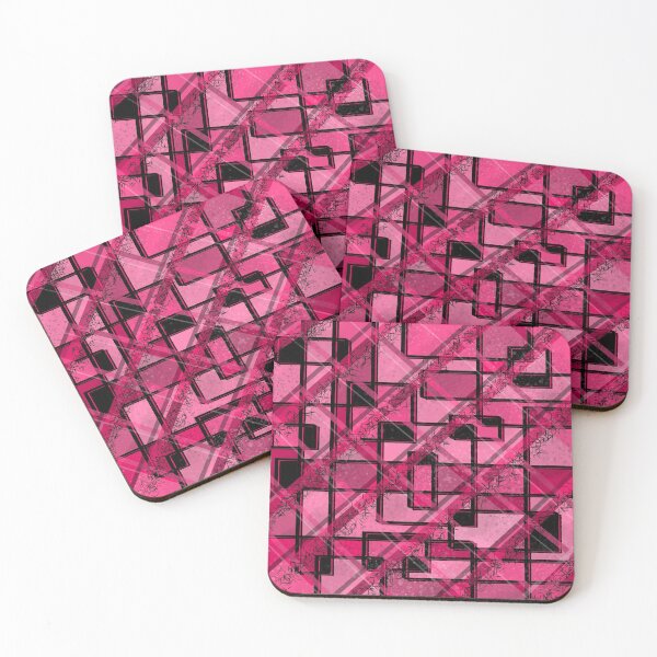 Item preview, Hot Pink Plaid Mod Abstract Geographic Pattern designed and sold by ChromaticAddict.