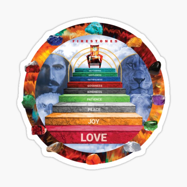 The Firestones and Four Faces of God Sticker