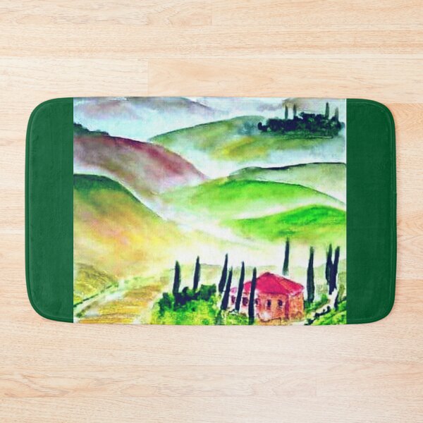 Item preview, Landscape watercolor painting cottage house designed and sold by horseaddicted.
