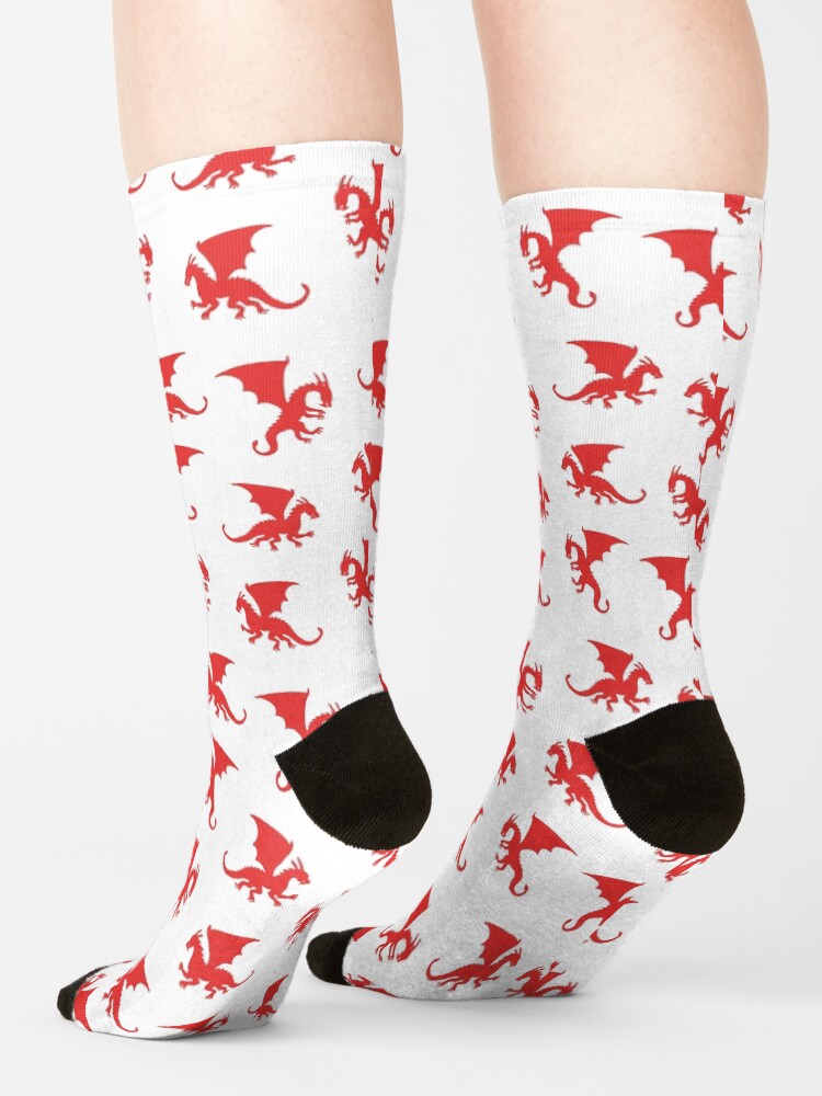 Alternate view of Red Dragons Socks