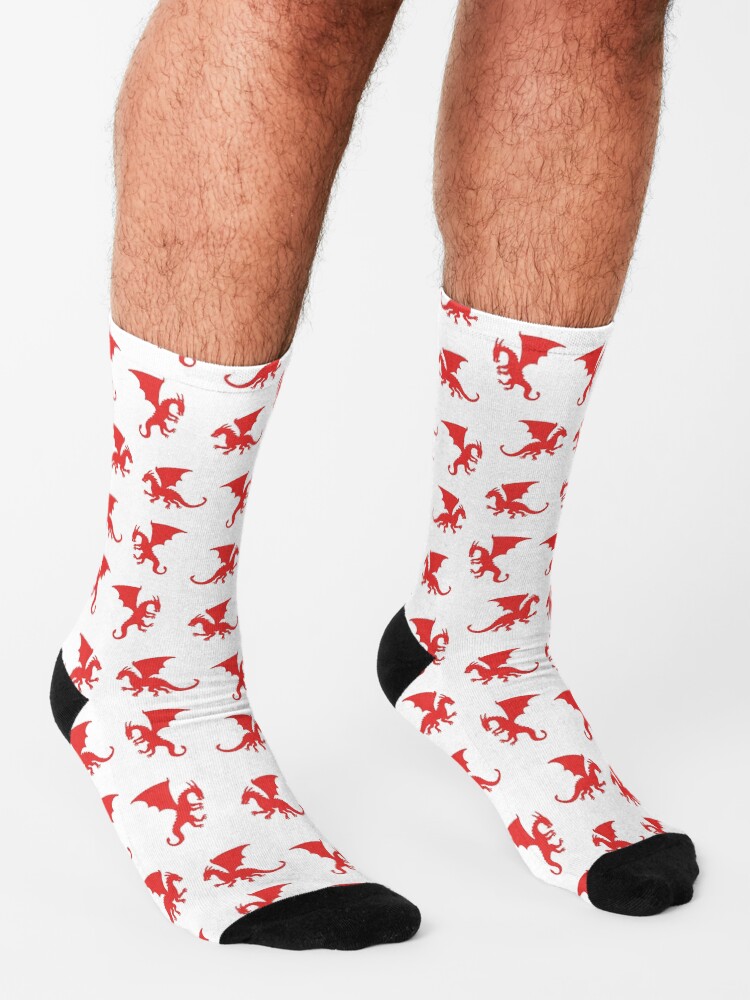 Alternate view of Red Dragons Socks