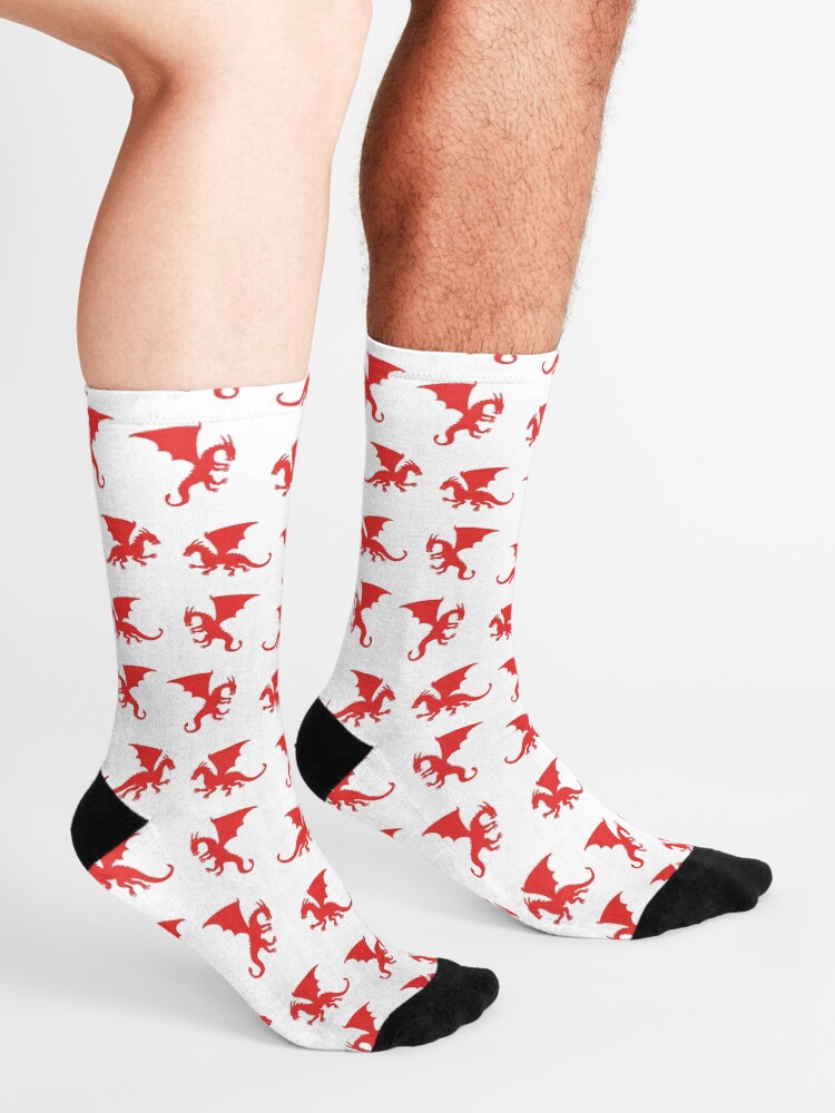 Alternate view of Red Dragons Socks