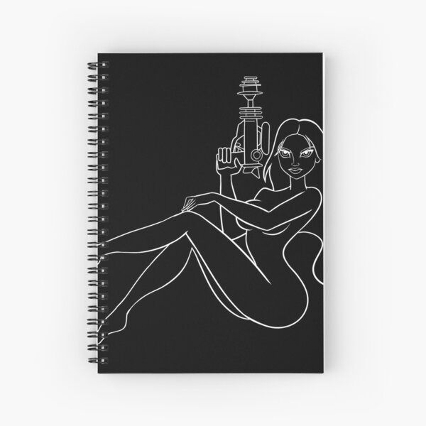 JIL — GHOST LINES IN WHITE (FOR DARK COLORED BACKGROUNDS) Spiral Notebook