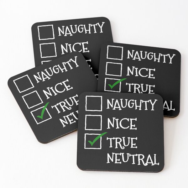 Item preview, Funny Christmas Naughty, Nice, or True Neutral RPG designed and sold by WeaveTrumpet.