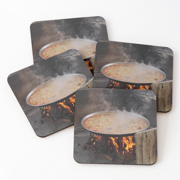 Item preview, Rustic paella on an open fire, Spain. designed and sold by wineandwords.