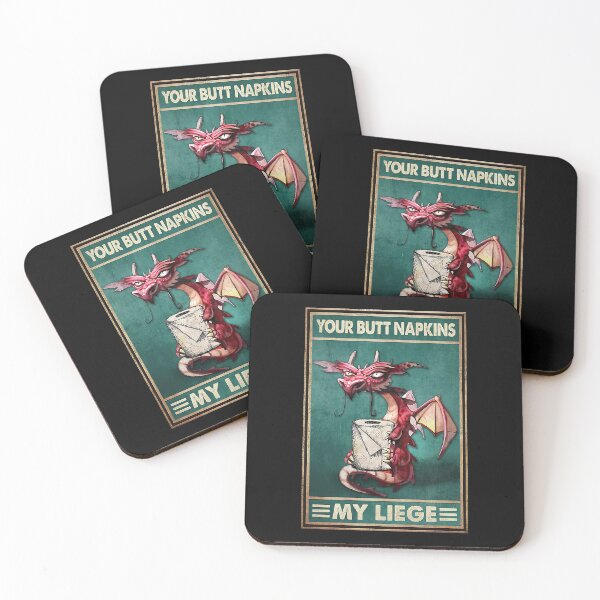 Item preview, Your Butt Napkins My Liege Red Dragon Toilet Paper designed and sold by hippololocc.