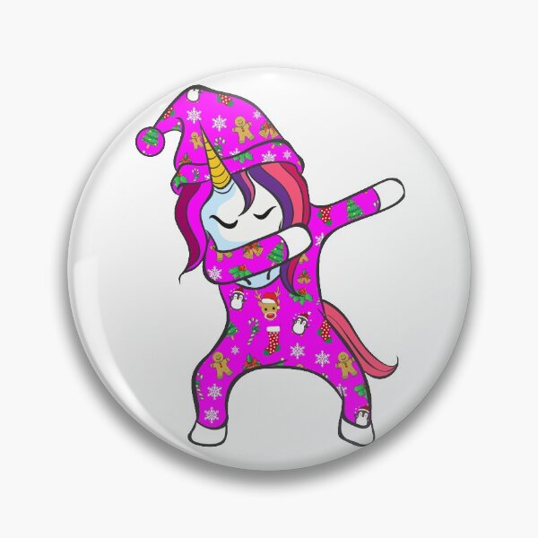 Item preview, Pink Christmas Pattern Dabbing Unicorn Gift designed and sold by PolishDesigns.