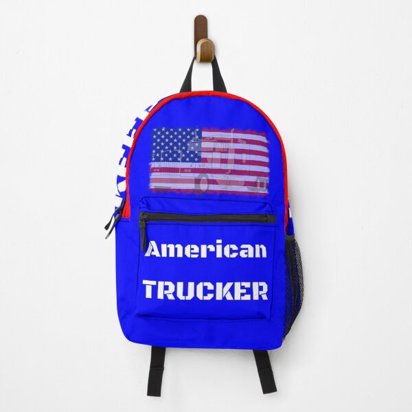 Item preview, American Trucker Backpack, Blue, White and Red designed and sold by AFordhamDesigns.