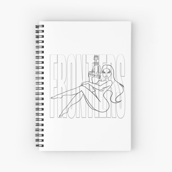 JIL — GHOST LINES ON WHITE "FRONTIERS" Spiral Notebook