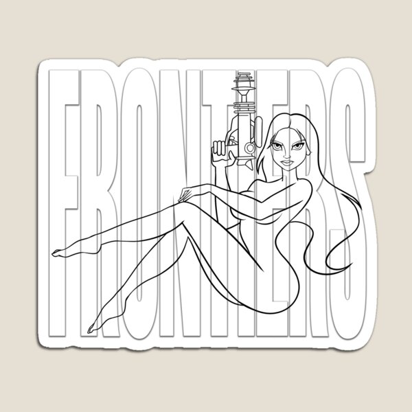 JIL — GHOST LINES ON WHITE "FRONTIERS" Magnet