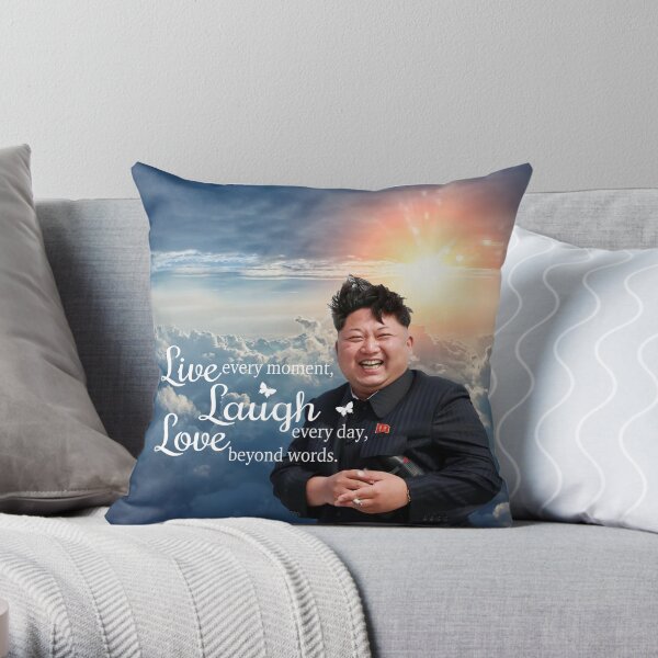Live Laugh Love Kim Jong Un Throw Pillow