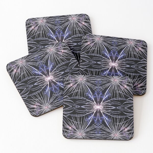 Item preview, Beautiful blue fireworks effect surreal shaped in symmetrical kaleidoscope designed and sold by Grégory DUBUS.