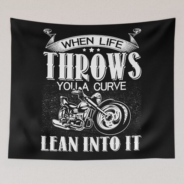 Item preview, When Life Throws You A Curve Lean Into It Bike Biker designed and sold by abiabo.
