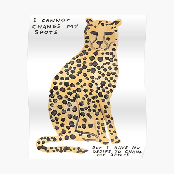 I Can Not Leopard Davids Spots Poster