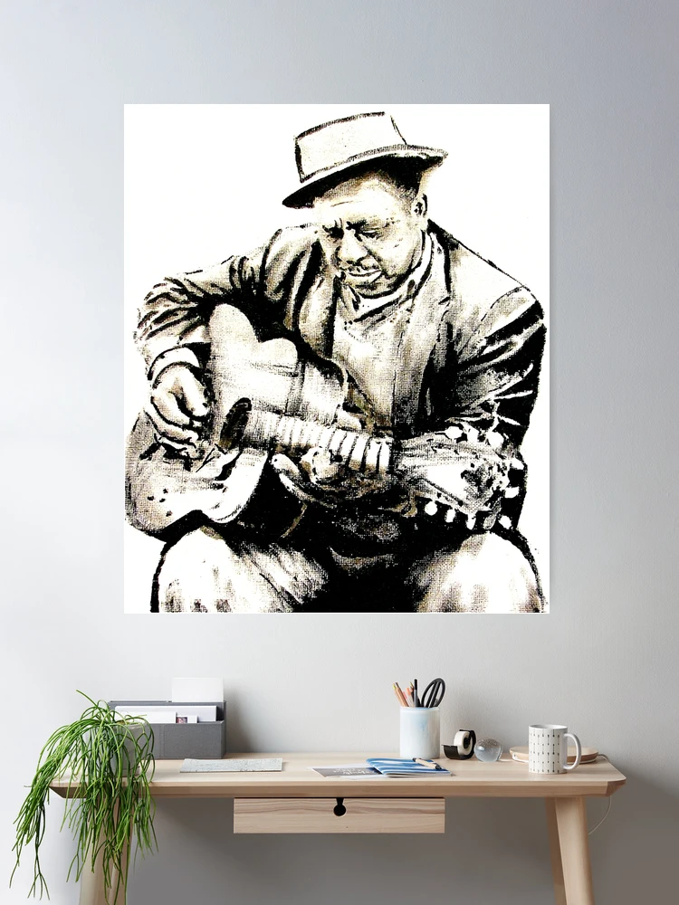 Big Joe Williams Art Print | Delta Blues | Guitar | Baby