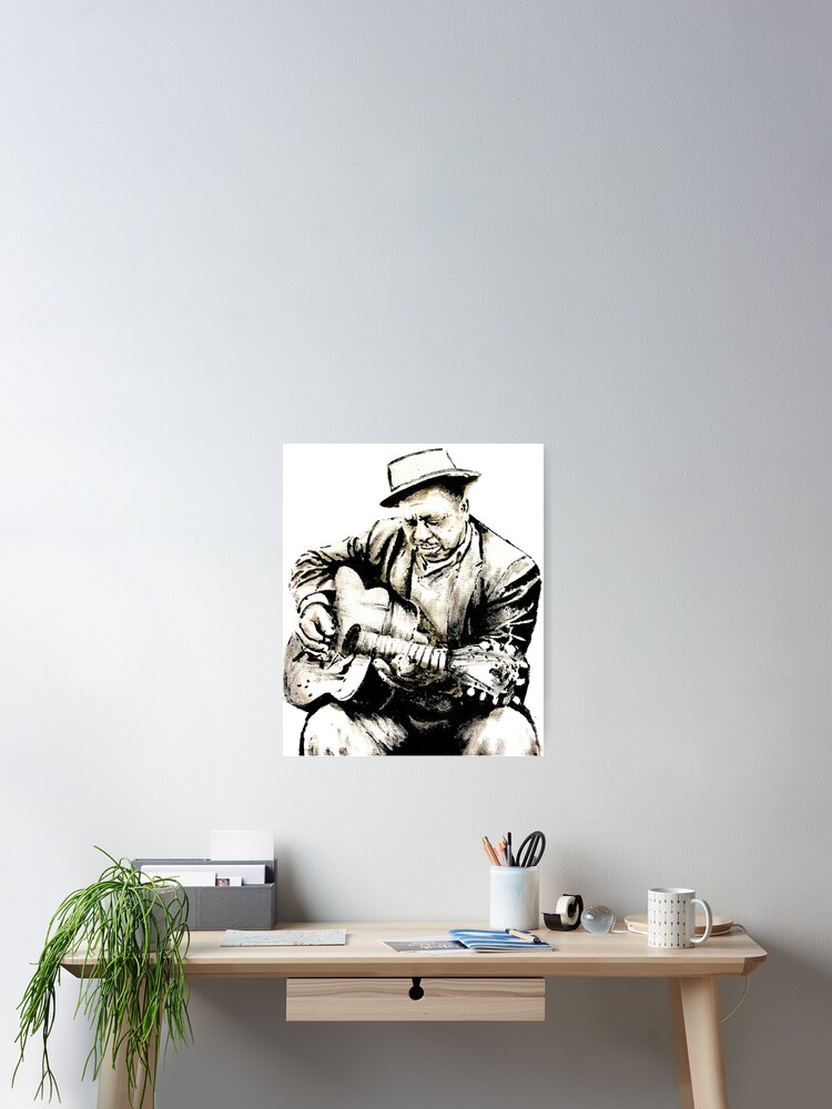 Big Joe Williams Art Print | Delta Blues | Guitar | Baby