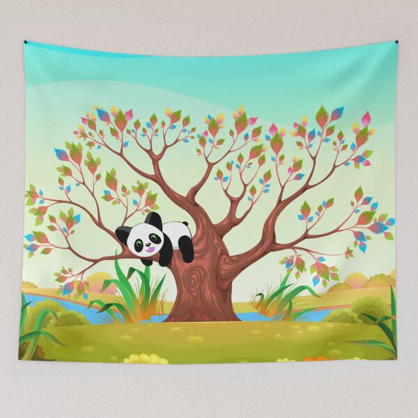 Item preview, Enjoying Ancient Wisdom - featuring Happy Panda. By Cute Kawaii Art. designed and sold by CuteKawaiiArt.