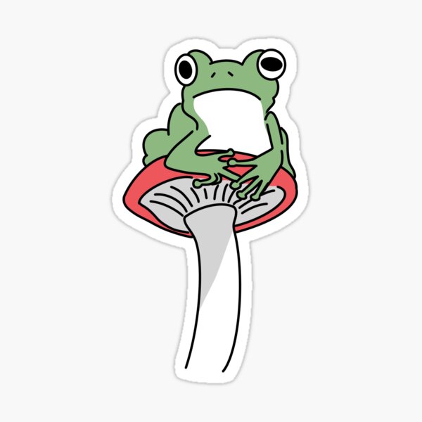 Frog Stack Vinyl Sticker, Cute Frogs and Mushrooms Sticker – Forager Vintage