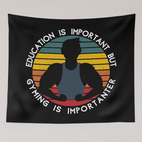 Item preview, Education is important but gyming is importanter designed and sold by Apoorv Choudhary.