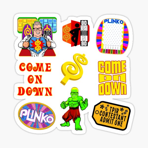 "TPIR (PRICE IS RIGHT) TV GAME SHOW HIGH QUALITY Sticker Packs 9