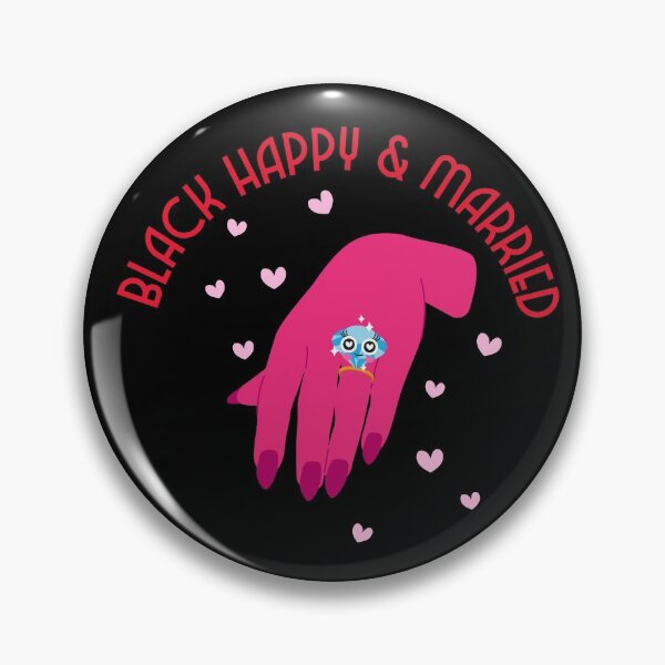 Item preview, Black Happy and Married designed and sold by FitFabFunny.