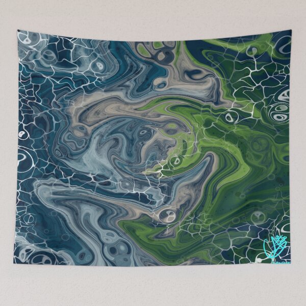 Item preview, Littoral, digital fluid pour with cells designed and sold by MayGreenAbgrall.