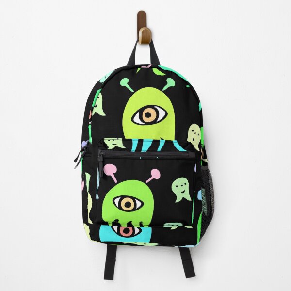 Item preview, One Eyed Monsters and Scary Ghosts Pattern (black) designed and sold by Davey's Designs.