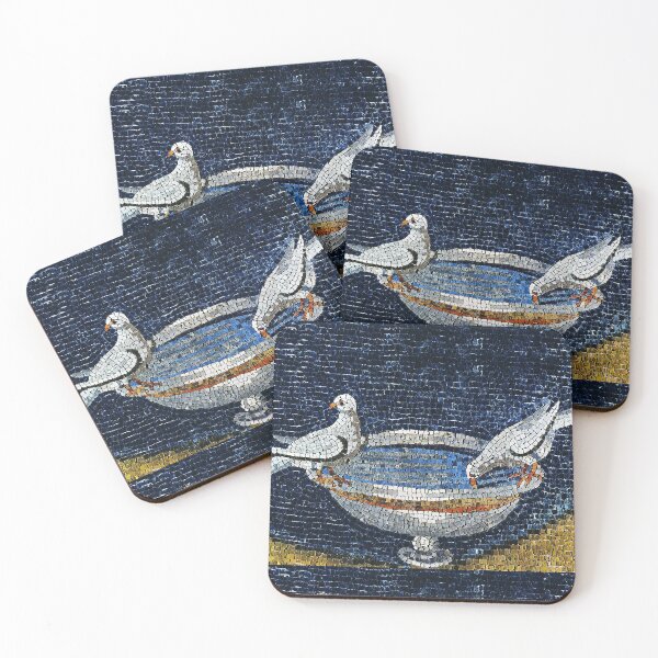 Item preview, RAVENNA BYZANTINE MOSAICS ,TWO DOVES ON FOUNTAIN  designed and sold by BulganLumini.