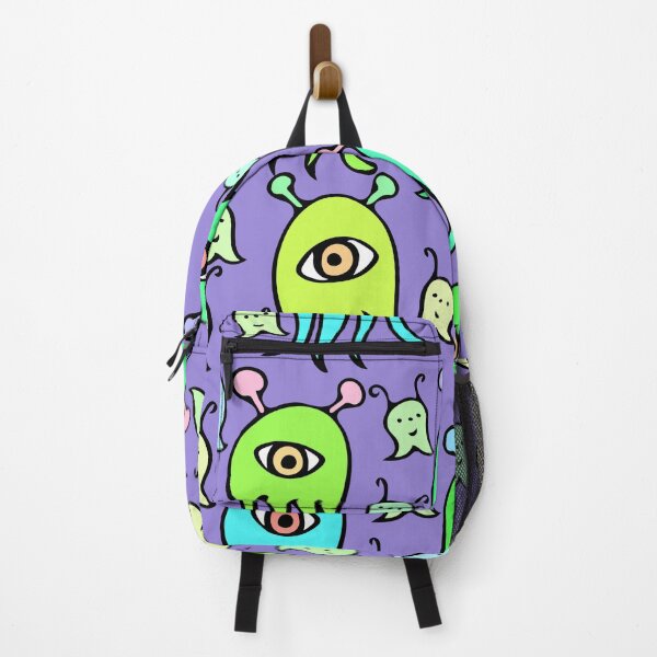 Item preview, One Eyed Monsters and Scary Ghosts Pattern (purple) designed and sold by Davey's Designs.