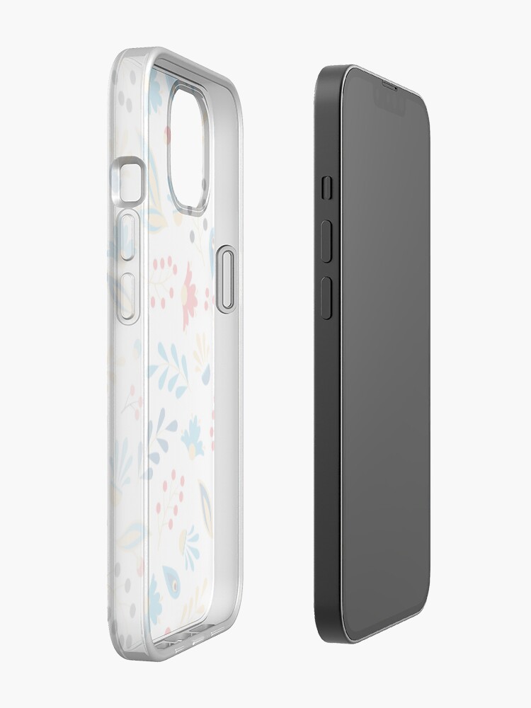 Alternate view of Folk Leaves and Flowers Bright iPhone Case