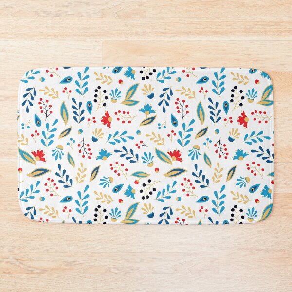 Item preview, Folk Leaves and Flowers Bright designed and sold by nadyanadya.