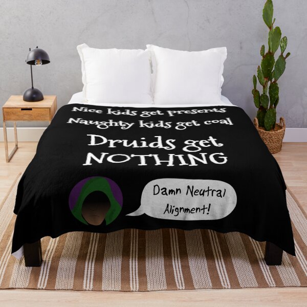 Item preview, Funny Christmas Naughty and Nice - True Neutral Druid Gets Nothing designed and sold by WeaveTrumpet.