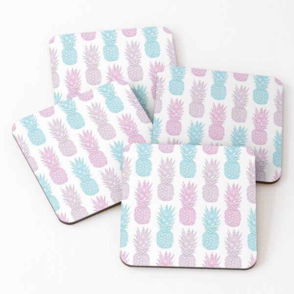 Item preview, Tropical Pineapples Pattern; Pastel, Pink, Turquoise, Fruit, Food designed and sold by KearonAlexandra.