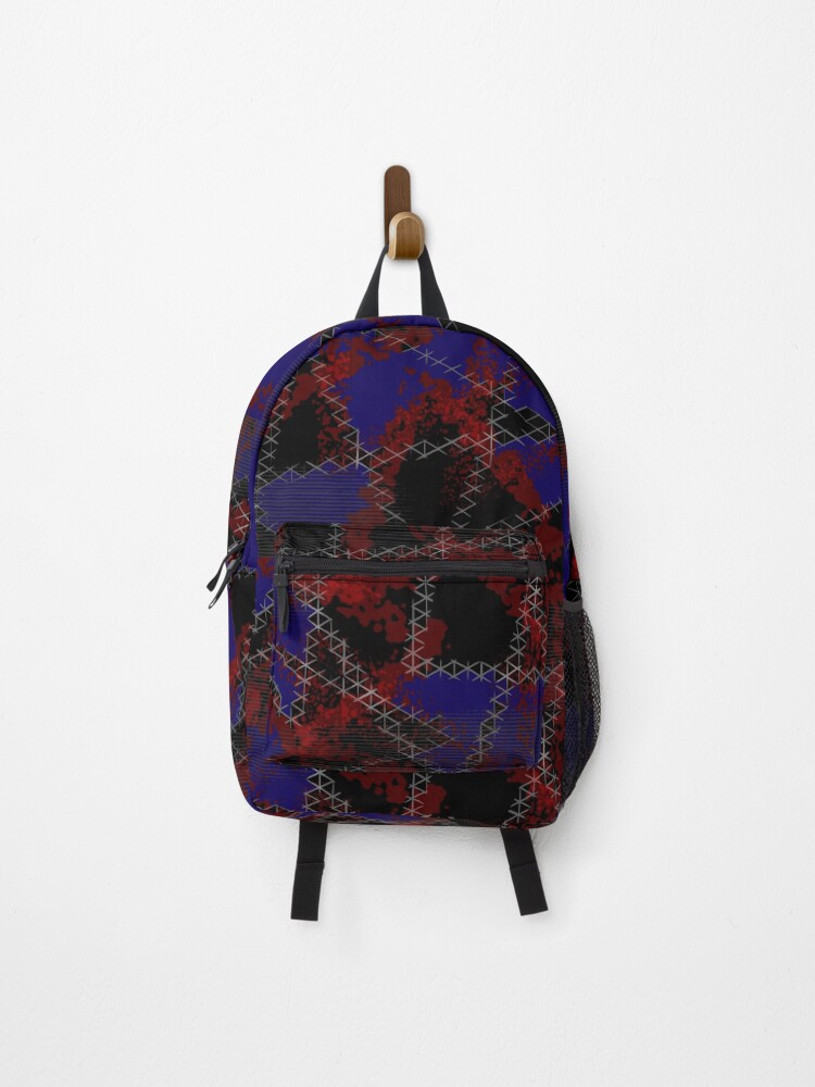 Thumbnail 1 of 3, Backpack, Goth Triangle Stitches Abstract Geographic Pattern designed and sold by ChromaticAddict.