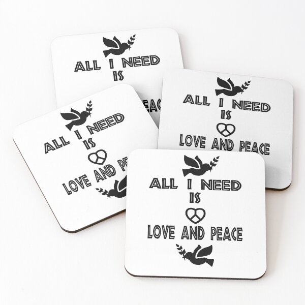 Item preview, ALL I NEED IS LOVE AND PEACE BLACK AWESOME GIFT DESIGN designed and sold by thebaronart.