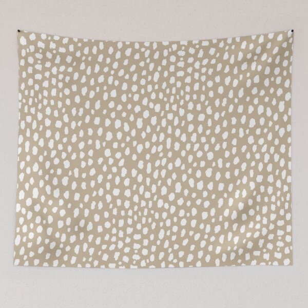 Item preview, Handmade polka dot brush spots (white/tan) designed and sold by Design Minds Boutique.
